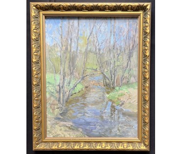 Бялыницкий-Бируля В.К "Весна", 1930-е г.г. Картон, масло. Размер с рамой 67,5х54 см. № 4007 (артикул №4007) - фото №4