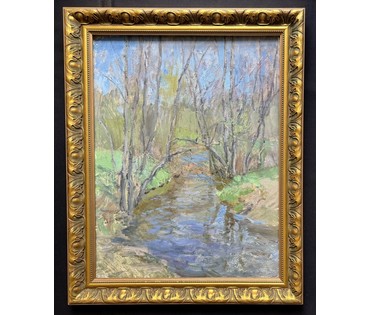 Бялыницкий-Бируля В.К "Весна", 1930-е г.г. Картон, масло. Размер с рамой 67,5х54 см. № 4007 (артикул №4007) - фото №5