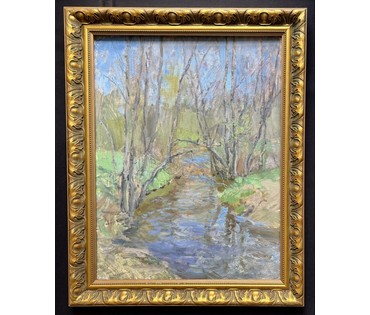 Бялыницкий-Бируля В.К "Весна", 1930-е г.г. Картон, масло. Размер с рамой 67,5х54 см. № 4007 (артикул №4007) - фото №6