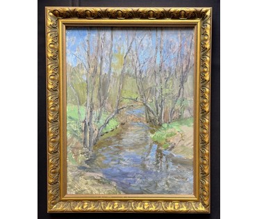 Бялыницкий-Бируля В.К "Весна", 1930-е г.г. Картон, масло. Размер с рамой 67,5х54 см. № 4007 (артикул №4007) - фото №1