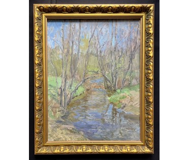 Бялыницкий-Бируля В.К "Весна", 1930-е г.г. Картон, масло. Размер с рамой 67,5х54 см. № 4007 (артикул №4007) - фото №2