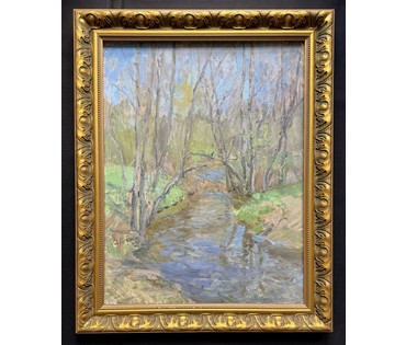 Бялыницкий-Бируля В.К "Весна", 1930-е г.г. Картон, масло. Размер с рамой 67,5х54 см. № 4007 (артикул №4007) - фото №7