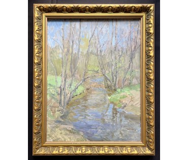 Бялыницкий-Бируля В.К "Весна", 1930-е г.г. Картон, масло. Размер с рамой 67,5х54 см. № 4007 (артикул №4007) - фото №8
