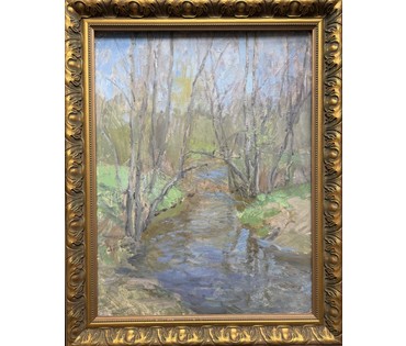 Бялыницкий-Бируля В.К "Весна", 1930-е г.г. Картон, масло. Размер с рамой 67,5х54 см. № 4007 (артикул №4007) - фото №9