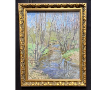 Бялыницкий-Бируля В.К "Весна", 1930-е г.г. Картон, масло. Размер с рамой 67,5х54 см. № 4007 (артикул №4007) - фото №3