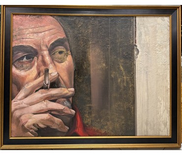 Скрипниченко Г.С "Автопортрет", ДВП, масло. Размер с рамой 112х89,5 см. № 4049 (артикул №4049) - фото №1
