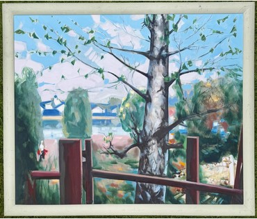 Щемелёв Л.Д "Вясна ў Астрашыцкім",2007 г. Холст, масло. Размер с рамой 130х111 см. № 4058 (артикул №4058) - фото №12