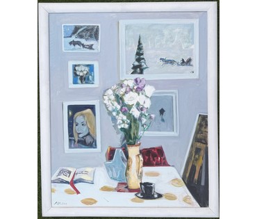 Щемелёв Л.Д "Раніца ў майстэрні", 2011 г. Холст, масло. Размер с родной рамой 100х121 см. № 4074 (артикул №4074) - фото №1