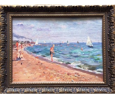 Картина "Азовское море в Мариуполе". Белоусов Владимир Прокофьевич. 1953г. №182