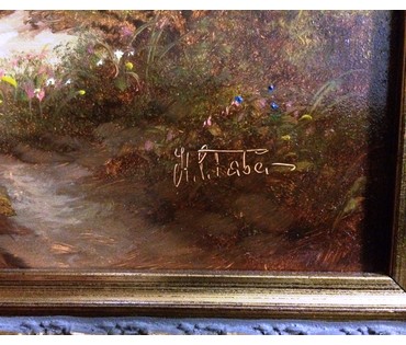 Картина "Любимый Хуторок". Faber Du Faur Hans von(1863-1949). Германия. (артикул №236) - фото №3