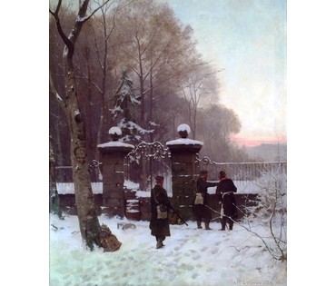 Картина "Военный дозор". Dittmer A .1873г. (артикул №253) - фото №2
