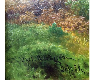 Картина "Лесная опушка". Nordgren Axel (1828-1888). Дюссельдорф 1856г. (артикул №257) - фото №3