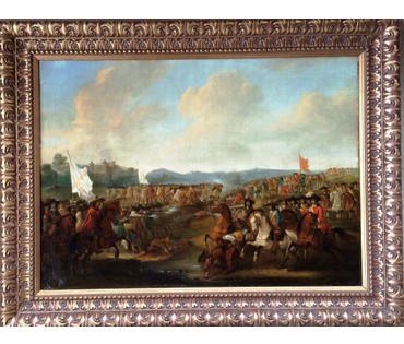 Картина "Сражение". Последователь Wouwermana (18век). (артикул №303) - фото №2