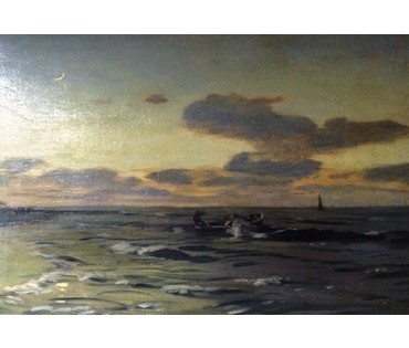 Евгений Густав Дакер (1841-1916) "Вечер. Балтийское море" (артикул №309) - фото №2