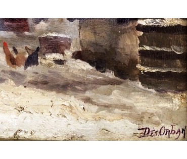 Картина "Домашнее хозяйство". Orban Desiderius. Венгрия (артикул №335) - фото №3