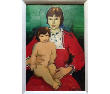 Щемелев Л.Д. "Материнство",1980 г. НЕТ В НАЛИЧИИ (артикул №422) - фото №1
