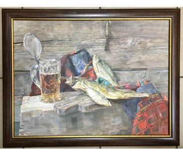 Картина "Натюрморт с бокалом пива". Ходорович В. 2014 г. НЕТ В НАЛИЧИИ (артикул №647) - фото №3
